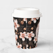 Gobelets En Papier Rose rose noire noire noire Floral or (Droite)