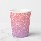 Gobelets En Papier Rose rose violet lavande faux pétille parties scin (Gauche)
