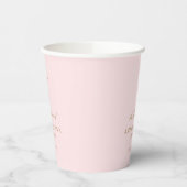 Gobelets En Papier Rose Simple Elegant Gold Cross Baptism Christening (Gauche)