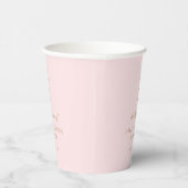 Gobelets En Papier Rose Simple Elegant Gold Cross Baptism Christening (Droite)