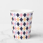 Gobelets En Papier Rose violet diamant avec araignée (Verso)