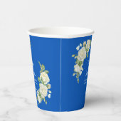 Gobelets En Papier Roses bleues et blanches de cobalt 8oz (Droite)