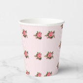 Gobelets En Papier Roses de thé roses (Droite)