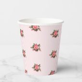 Gobelets En Papier Roses de thé roses (Recto)