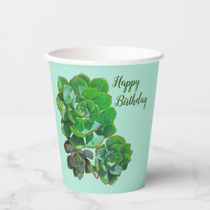 Gobelets En Papier Rosette Succulents Coupes en papier