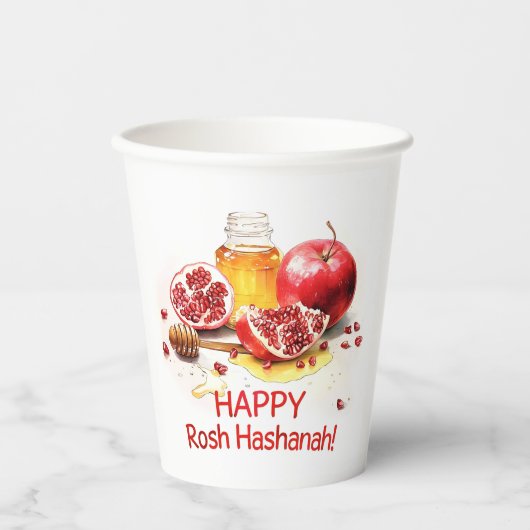 Gobelets En Papier Rosh Hashanah (Recto)