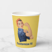 Gobelets En Papier Rosie des tasses de papier Riveter (Recto)