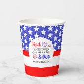 Gobelets En Papier Rouge blanc et Baby shower dû (Recto)