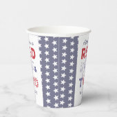 Gobelets En Papier Rouge Blanc Et Deux Extérieurs 2e Anniversaire (Droite)