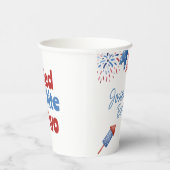 Gobelets En Papier Rouge blanc et fête d'anniversaire (Droite)