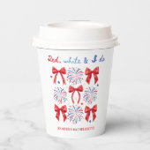 Gobelets En Papier Rouge Blanc et je fais la fête le 4 juillet enterr (Verso)