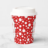Gobelets En Papier Rouge Blanc Points Ladybug Cadre Enfants Anniversa (Gauche)