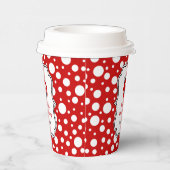 Gobelets En Papier Rouge Blanc Points Ladybug Cadre Enfants Anniversa (Droite)