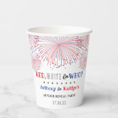 Gobelets En Papier Rouge, Blanc & Qui ? 4 juillet Parti de la révélat (Verso)