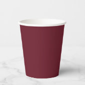 Gobelets en papier rouge canneberge profond (Recto)