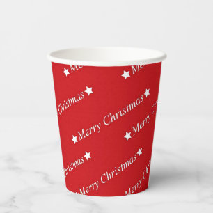 Gobelets en papier rouge de Noël