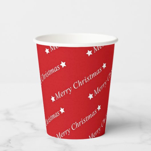 Gobelets en papier rouge de Noël (Verso)