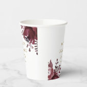 Gobelets En Papier Rouge Floral Chrétien Mère et Blessure Bébé (Gauche)