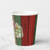 Gobelets En Papier Rouge foncé Vert Patiné Planes Motif (Gauche)