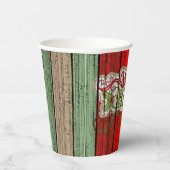 Gobelets En Papier Rouge foncé Vert Patiné Planes Motif (Droite)