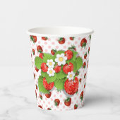 Gobelets En Papier Rouge fraise (Verso)