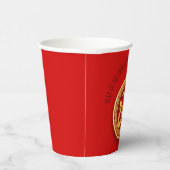 Gobelets En Papier Rouge Golden Snake Papercut Chinois Nouvel An 2025 (Droite)