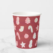 Gobelets en papier rouge pour biscuits de Noël (Verso)