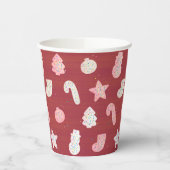 Gobelets en papier rouge pour biscuits de Noël (Gauche)