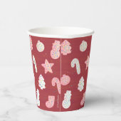 Gobelets en papier rouge pour biscuits de Noël (Droite)