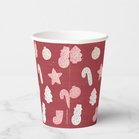 Gobelets en papier rouge pour biscuits de Noël (Droite)