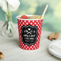 Rouge Rustique Je Fait Barbecue Monogramme Mariage