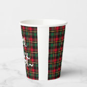 Gobelets En Papier Rouge, Vert, Noir & Or Plat de Noël (Gauche)