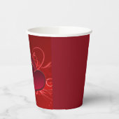 Gobelets En Papier Rouges et Coeurs Aimer Valentine (Gauche)