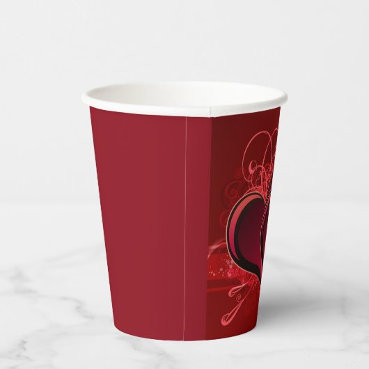 Gobelets En Papier Rouges et Coeurs Aimer Valentine (Droite)