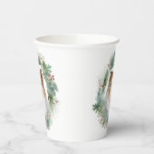 Gobelets En Papier Rough Collie Christmas Wreath Festive Pup (Gauche)