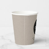 Gobelets En Papier Round Circle Custom Company Logo Rustique Kraft (Droite)
