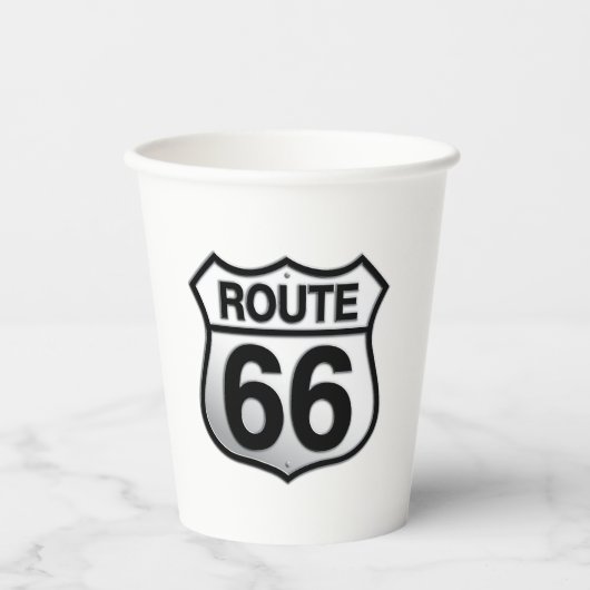 Gobelets En Papier Route 66 (Recto)