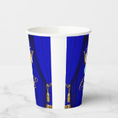 Gobelets En Papier Royal Blue & Gold Prince 1er 1 fête d'anniversaire (Gauche)