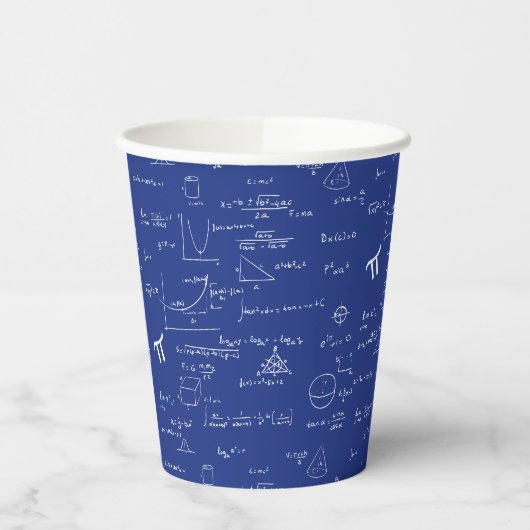 Gobelets En Papier Royal Blue Math (Gauche)