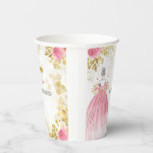 Gobelets En Papier Royal fête rose princesse anniversaire (Droite)