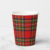 Gobelets En Papier Royal Stewart Clan Tartan Plaid  (Verso)