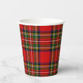 Gobelets En Papier Royal Stewart Clan Tartan Plaid  (Recto)
