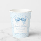 Gobelets En Papier Ruban bleu clair bébé garçon douche tasses en papi (Verso)