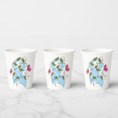Gobelets En Papier Ruban de sensibilisation bleu