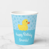 Gobelets En Papier Rubber Ducky 1er Anniversaire Fête Enfants Bébé (Recto)