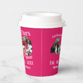 Gobelets En Papier Ruby Red 40th Mariage Anniversary 11 Photo Collage (Droite)