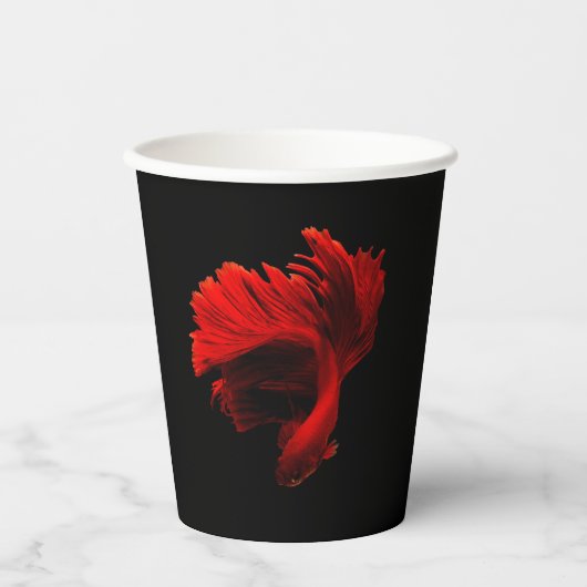 Gobelets En Papier Ruby Red Siamese Lutter contre le poisson (Recto)