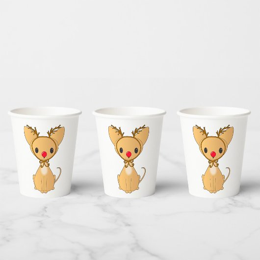 Gobelets En Papier Rudolf Chihuahua