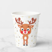 Gobelets En Papier Rudolph Red Nose Reindeer tasse en papier (Recto)