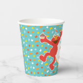 Gobelets En Papier Rue Sésame | Anniversaire d'Elmo Confetti (Recto)